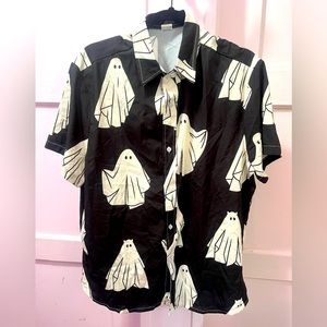 All-over Ghost Button Up Shirt - Size Large